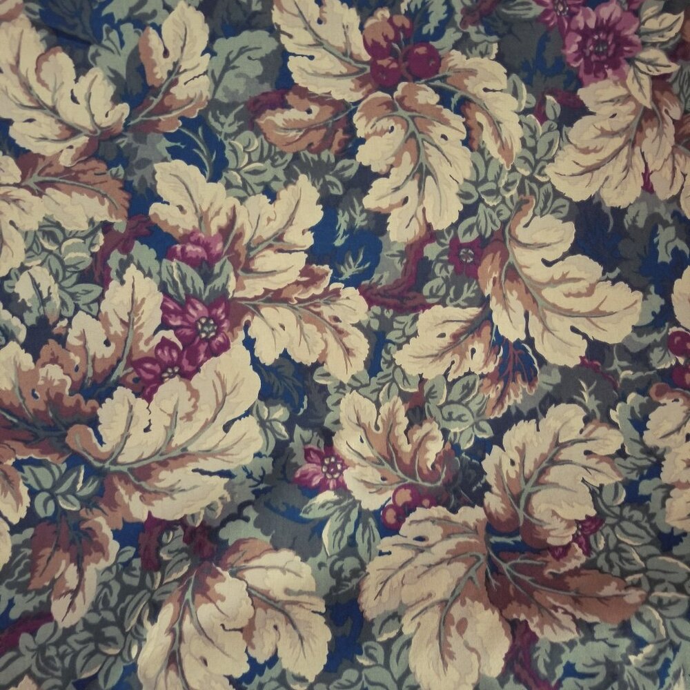 Decorator Fabric, 5 yards, leaves, blossoms and berries